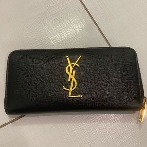 Authentic YSL Monogram Zip Wallet